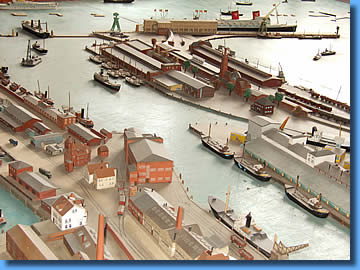 Modell vom Fischereihafen Cuxhaven
